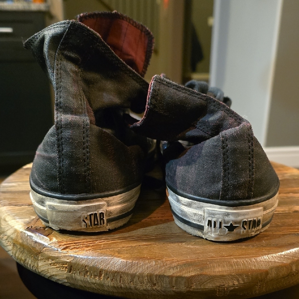 John Varvatos Hand Painted Converse Black High-Top Sneakers - Picture 6 of 6